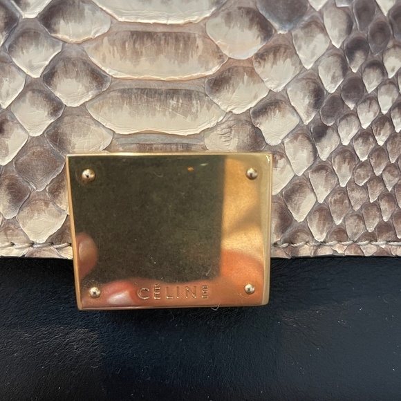 CELINE Trapeze Python handbag NWOT - Picture 4 of 13